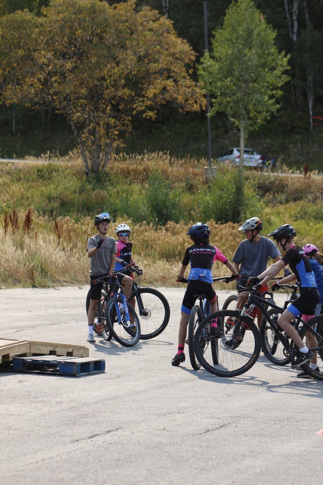 A group of trials riders together